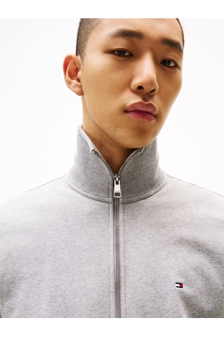 Tommy Hilfiger Essentıal Terry Zt Stand Collar Erkek Gri Sweatshirt - Mw0mw38084 Gri