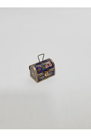 Antika Cloisonne Minyatür Kutu 3,1x2,2cm 114