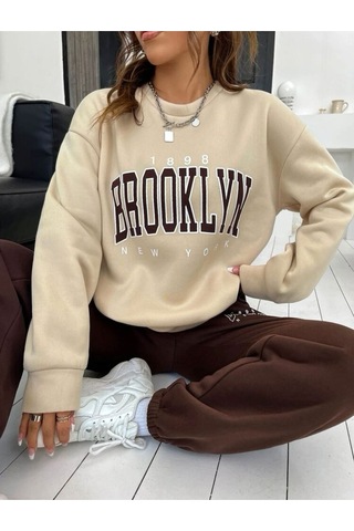 Hırsch Kadın Brooklyn Baskılı Eşofman Takımı Bejkahve