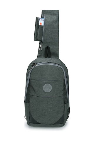 Strong Kulaklık Çıkışlı Tek Kol Göğüs Ve Sırt Çantası ,çapraz Çanta Body Bag Tk02 Füme