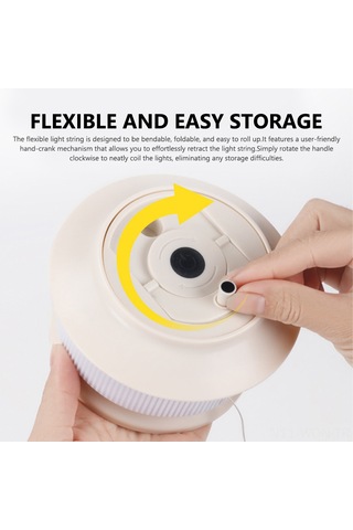 Neevoyu Suya Dayanıklı 5 Aydınlatma Modlu 3000mah Şarjlı Kamp Işığı - 20m Esnek Şerit Yeşil