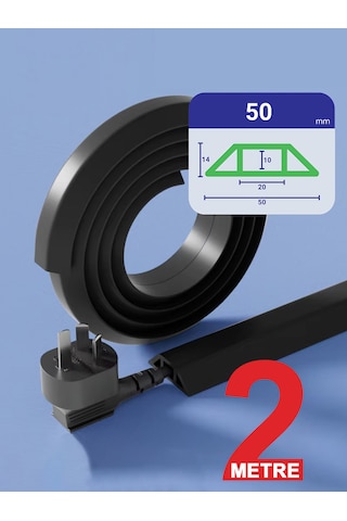 Greentech Esnek Kablo Kanalı Siyah / Gt-kk06