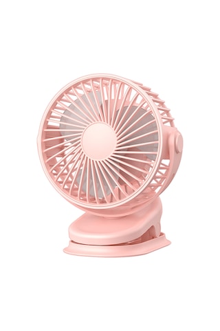 Honmex Usb Şarjlı 4000mah Klemeli Fan - 3 Hızlı, 360 Ayar, Masaüstü/asma/klem 3'ü 1 Arada Pembe