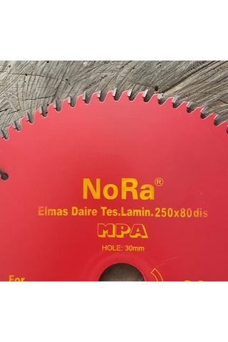 Nora 250mm Elmas Testere Laminat Parke Kesme Testere Sunta Mdf Kesici 80diş