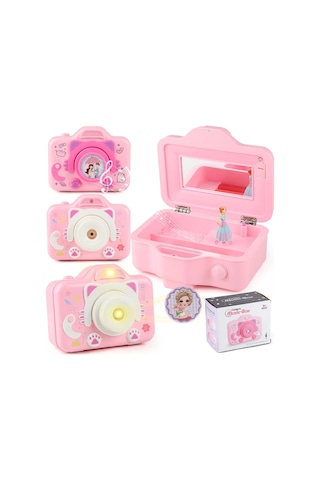 Çocuk Dönen Müzik Kutusu Simülasyon Kamera Projeksiyon Bale Dans