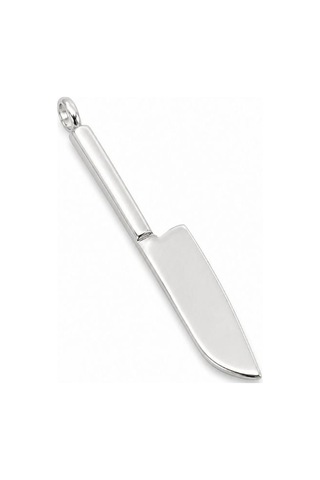 Oya Silver Şef Bıçak Tasarımlı Gümüş Kolye Ucu 4.5x0.5cm Oyot397