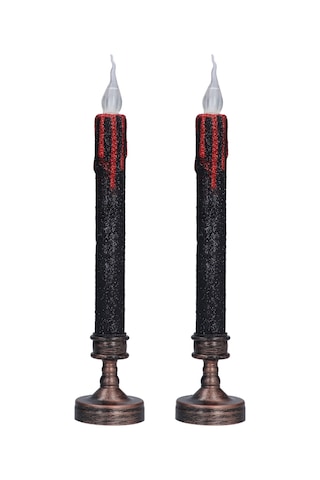 Kan Damlayan Alevsiz Mumlar Işık Güvenli Dekoratif Led Konik Mumluklar Cadılar Bayramı Korku Temalı Parti İçin Işık Diğer