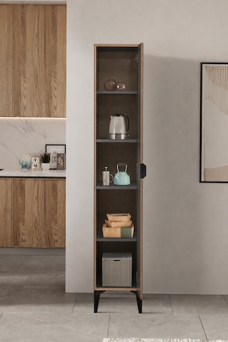Arden Tek Kapaklı Çok Amaçlı Mutfak/kiler Dolabı 35x190x37 Cm Antrasit
