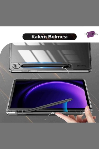 Galaxy Tab S10 Fe Uyumlu 10.9" Katlanabilen Standlı Smart Cover Akıllı Tablet Kılıfı Kapaklı Kılıf ROSE GOLD