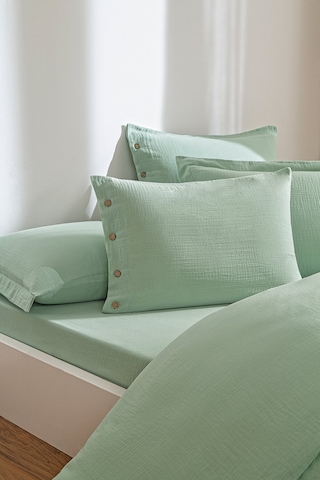 Özdilek Nadia King Size Muslin Nevresim Takımı Mint