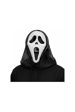 Kapşonlu Çığlık Maskesi Scream Maskesi - Hayalet Maskesi 33x21 Cm 13+