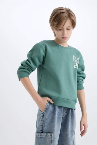 DeFacto Erkek Çocuk Oversize Geniş Kalıp Bisiklet Yaka Sırt Baskılı Kalın Sweatshirt D1912A824WNGN757