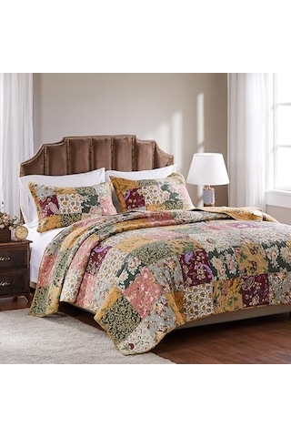 Grönland Home Antik Şık Otantik Patchwork Pamuklu Yorgan Seti Diğer
