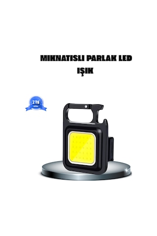 Led Mini Anahtarlık Fener - 1000 Lümen Güçlü Işık Ve Usb Type-c Şarjlı