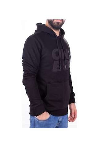 Twister 1931 Siyah Kapüşonlu Erkek Sweatshirt Siyah