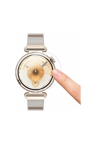 Huawei Watch Gt6 41mm Uyumlu Kolay Takılabilir Takma Aparatlı Temperli Cam Ekran Koruyucu