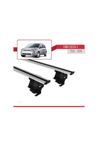 Ford Fiesta V 2002-2008 Arası İle Uyumlu Ace-4 Ara Atkı Tavan Barı Gri