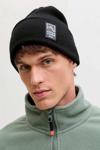Jack & Jones Erkek Jacalpes Logo Detaylı Örme Bere 12286472 Siyah Siyah