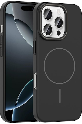 Adige İphone 16 Pro Uyumlu Kılıf Ruby Magsafe Şarj Özellikli Siyah