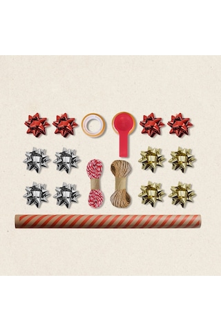 Kırmızı Verev Kraft Ambalaj Kağıdı Seti 10 Rulo Kağıt 70x100 C