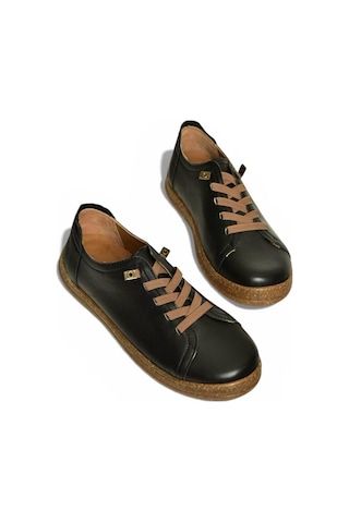 Fox Shoes Y999364003 Siyah Hakiki Deri Kadın Spor Ayakkabı Sneakers Siyah