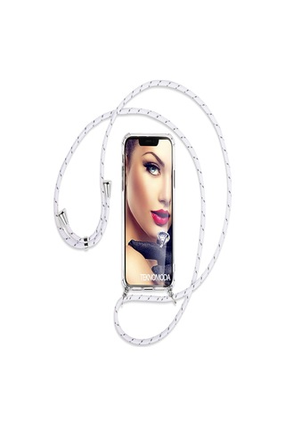 Teknomoda Apple Uyumlu iPhone 15 Kılıf Boyun Omuz Askılı İpli Şeffaf Köşe Korumalı Silikon