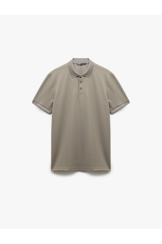 Koton Pike Kumaş Kısa Kollu Slim Fit Polo Yaka Tişört Gri 5sam10002mk Gri