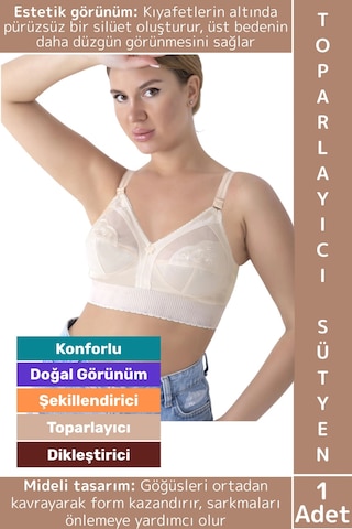 Wintoup İz İç Göstermez Meme Dikleştirici Şekillendirici Çok Şık Rahat Estetik Mideli Toparlayıcı Sütyen Ten