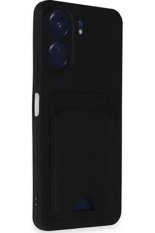 Xiaomi Redmi 13c Uyumlu Arka Kamera Korumalı Kart Koyulabilen Silikon Kartlıklı Kılıf Kapak