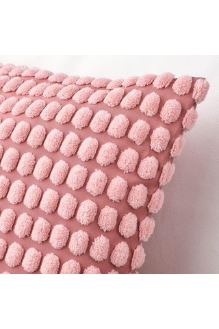 Kırlent Kılıfı Açık Pembe Renk MeridyenDukkan 50x50 Puantiye Temalı Ev Tekstili