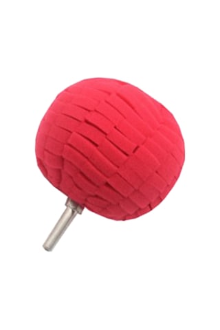 Gajeena Motorlu Matkap Uyumlu 80mm Sponge Fırça, Araç Jant Ve Ampul Temizliği İçin Pürüzsüz Parlatma Aksesuarı, Kırmızı