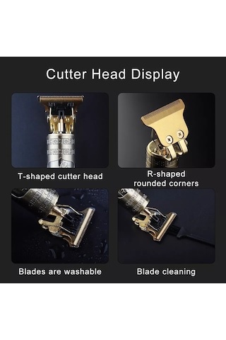 Vintage T9 Dragon Profesyonel Şarjlı Çok Fonksiyonlu Tıraş Makinesi