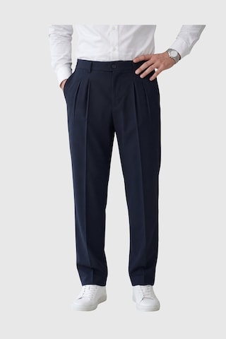 Deep Sea Deepsea Lacivert Baggy Fit Pileli Kumaş Pantolon Likralı, Beli Lastikli Rahat Kesim Erkek Pantolon 2600920