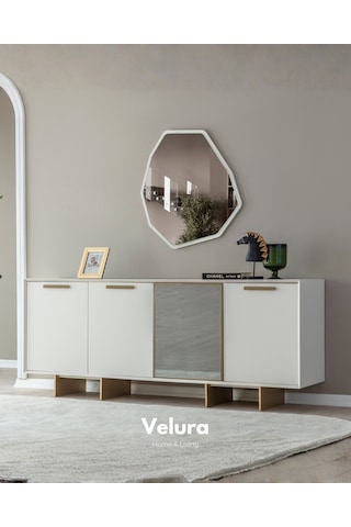 Valore Konsol Ayna Hariç Beyaz