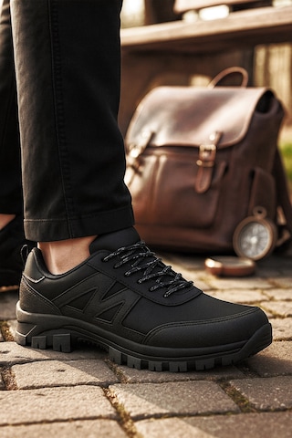 Khayt Herbert Su Ve Soğuk Dayanıklı Rahat Kaymaz Taban Erkek Kadın Kışlık Sneaker Ayakkabı Black