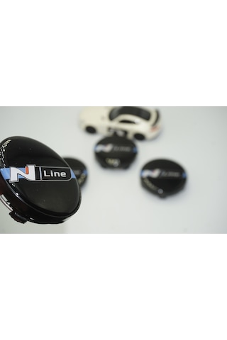 Hyundai N Line Logo Siyah Jant Göbeği Kapak Seti 60mm