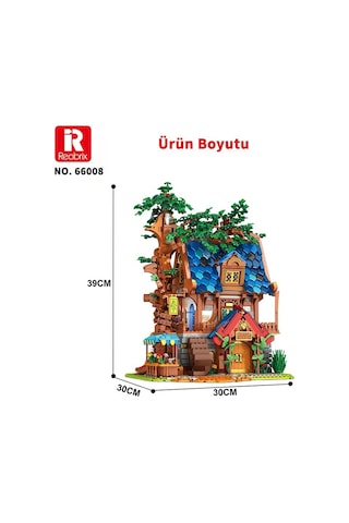 Reobrix 66008 Ağaç Evi Yaratıcı Yapı Blok Seti Building Blocks Tree House - 2566 Parça