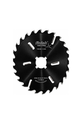 Finish Çoklu Dilme Ahşap Kesim Testeresi 350x3,8x75 Diş 24+4+2 Black Series