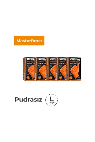 Haspet Masterforce Extra Kalın Turuncu Nitril 5 Paket