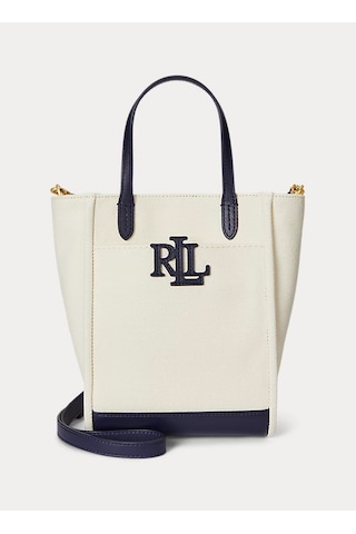 Lauren Ralph Lauren Krem - Lacivert Kadın El Çantası 431982235002 Krem - Siyah