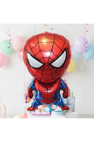 70 X 44 Cm Folyo Balon Spider - Helyuma Uyumlu Parti Ve Doğum Günü Balonu Çok Renkli