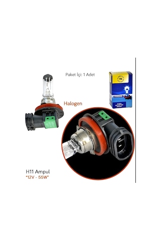 12v 55w H11 Standart Far Ampulü