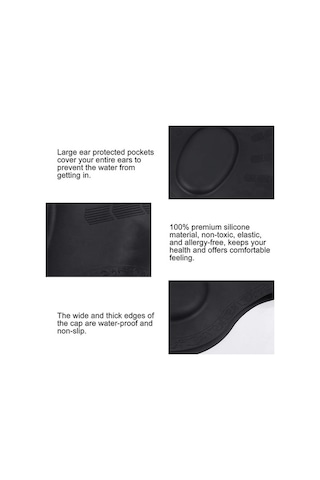 Dm Yetişkinler İçin Uzun Saçlı Suya Dayanıklı Silikon Yüzme Bonesi Mavi Kulak Koruma Mavi