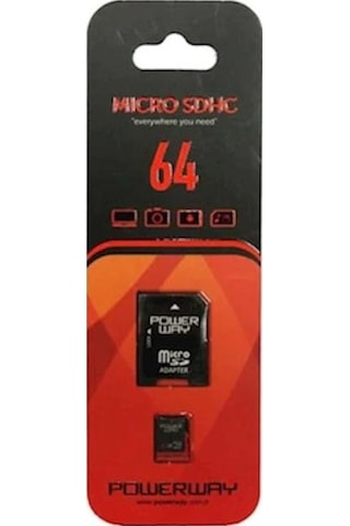 Powerway 64 Gb Micro Sd Hafıza Kartı Powerway 64 Gb Micro Sd Hafıza Kartı