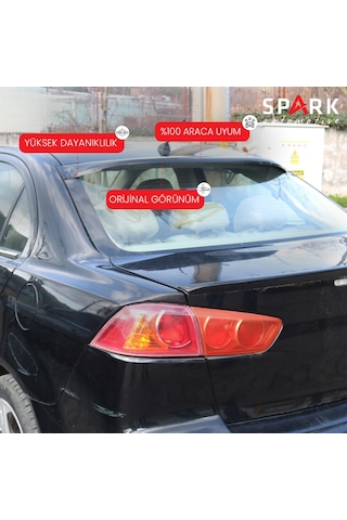 Mitsubishi Lancer 2007-2017 Yıl Aralığı Uyumlu Arka Cam Üstü Spoyler Siyah