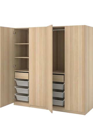 Ikea Meşe Geniş Kapaklı Gardırop 200x60x201 Cm