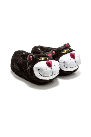 Twigy CC0548 Silvester Unisex Hayvanlı Panduf - Siyah