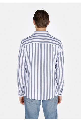 Colin's Colins Regular Fit Shirt Neck Çizgili Erkek Mavi Uzun Kol Gömlek Cl1073562 Cl1073562 Q1.v1 Lbl Açik Mavi