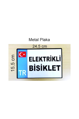 Metal Plakalık Boyutunda Elektrikli Bisiklet Tabelası