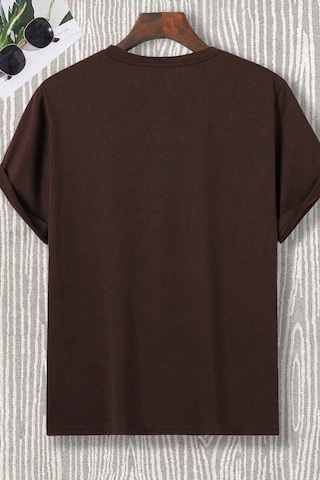 Erkek La California 1987 Baskılı Oversize Tshirt Kahverengi